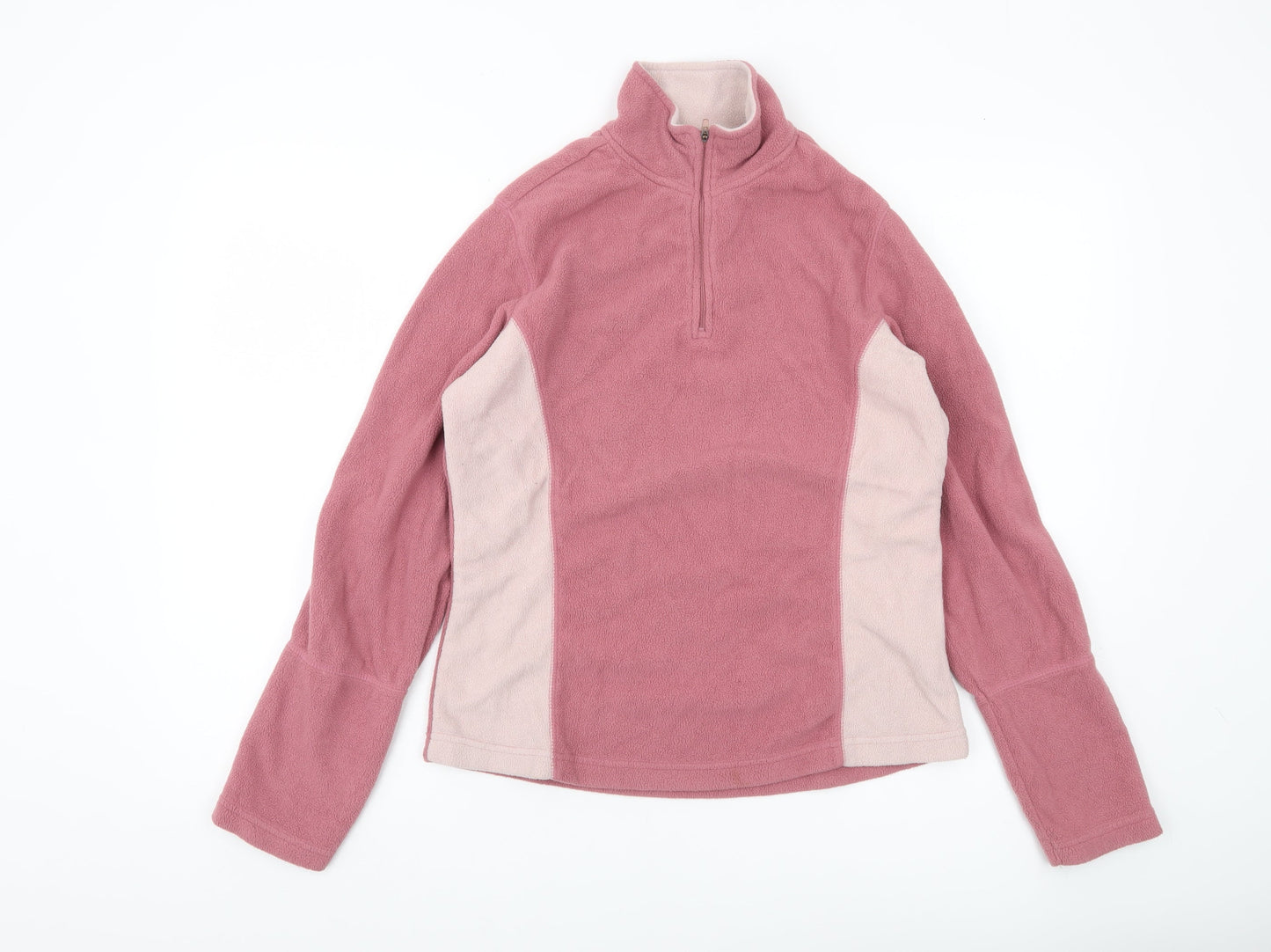 Peter Storm Women’s Pink Fleece Sweatshirt Size 14 1/4 Zip Outdoor