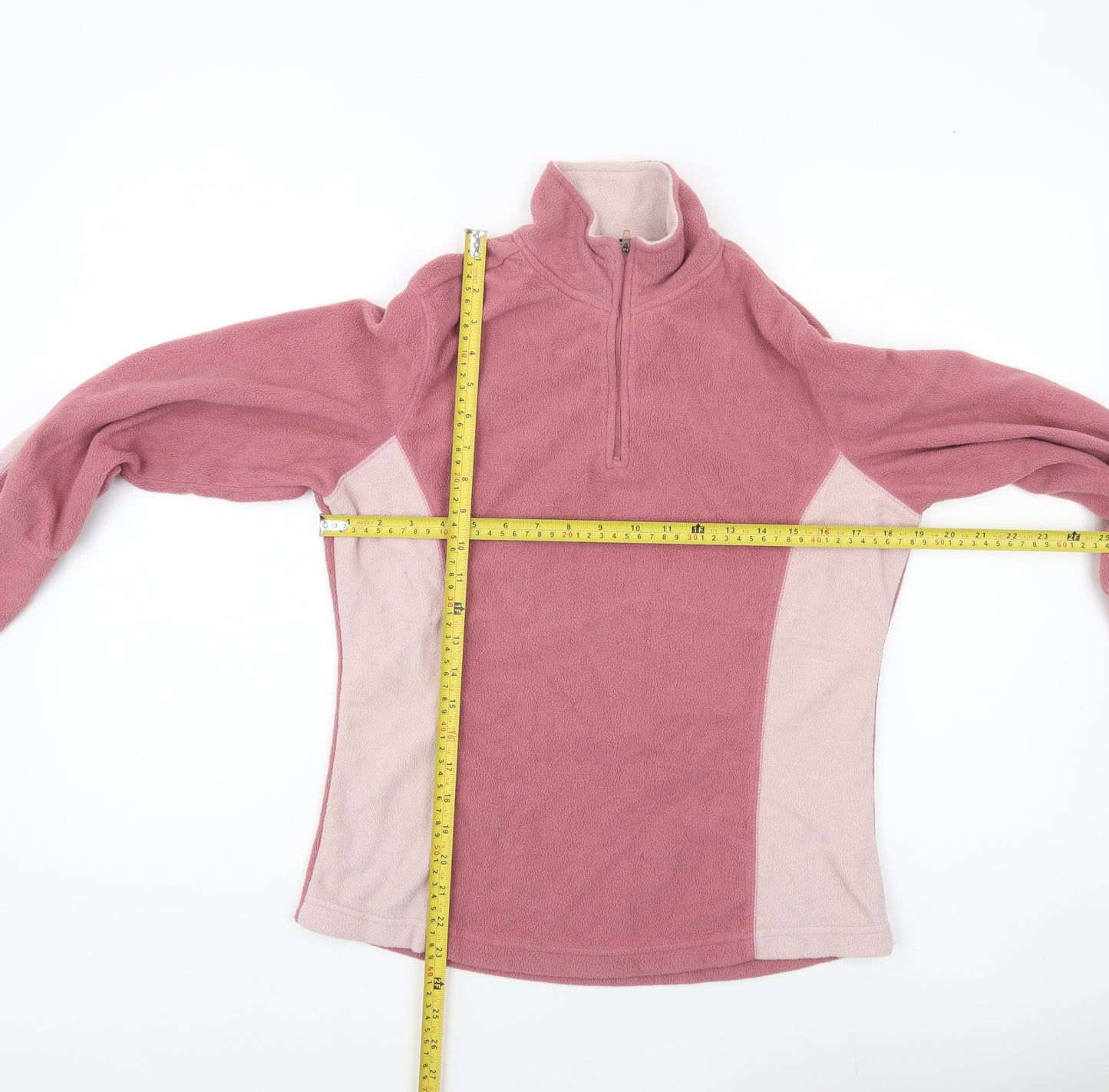 Peter Storm Women’s Pink Fleece Sweatshirt Size 14 1/4 Zip Outdoor