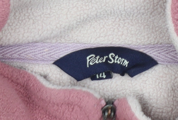 Peter Storm Women’s Pink Fleece Sweatshirt Size 14 1/4 Zip Outdoor
