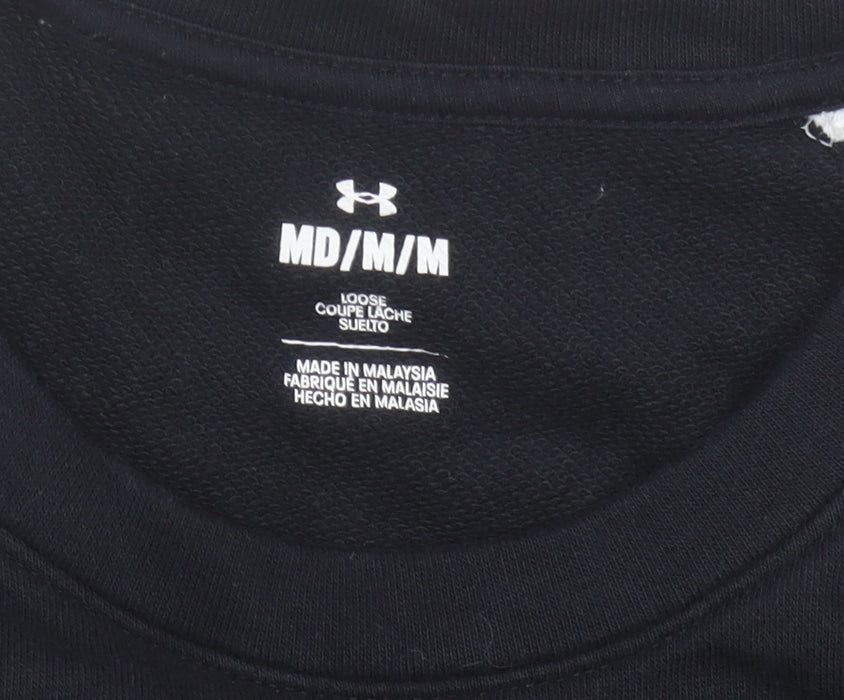 Under Armour Womens Black Sweatshirt Size M Logo Pullover Gym