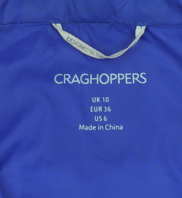 Craghoppers Womens Red Puffer Jacket Size 10 Hooded Insulated