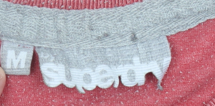 Superdry Men's Red Graphic Logo T-Shirt Size M Crew Neck Short Sleeve