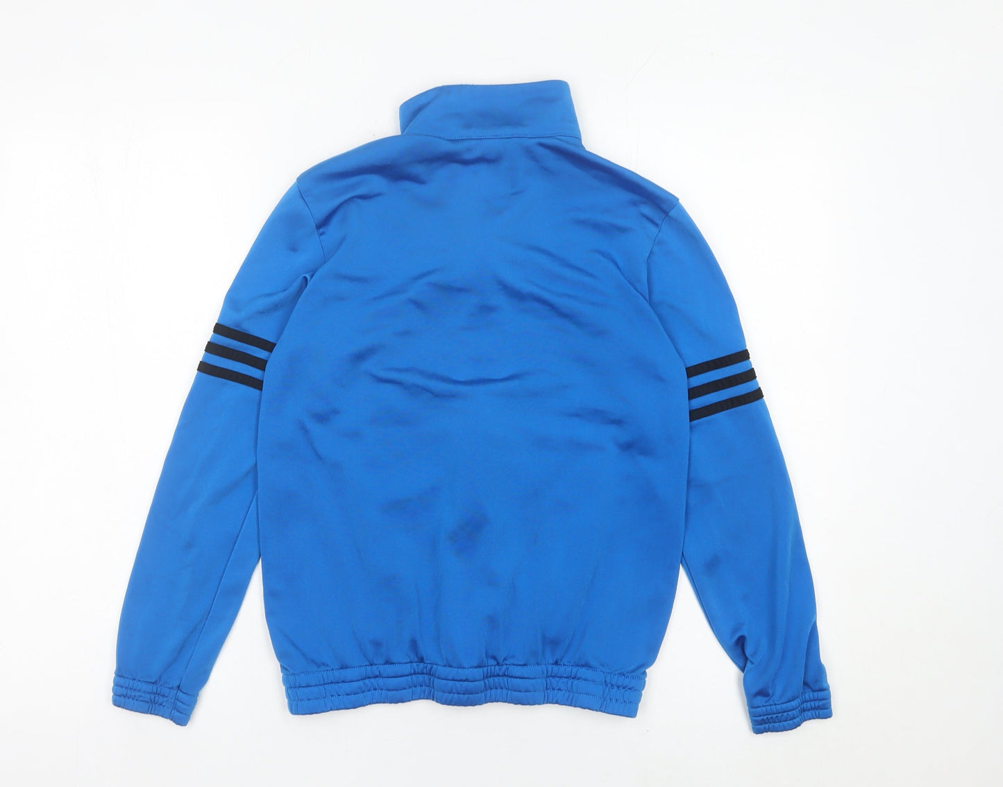 Adidas Boys Blue Track Jacket 11-12 Years Full Zip Sports Top