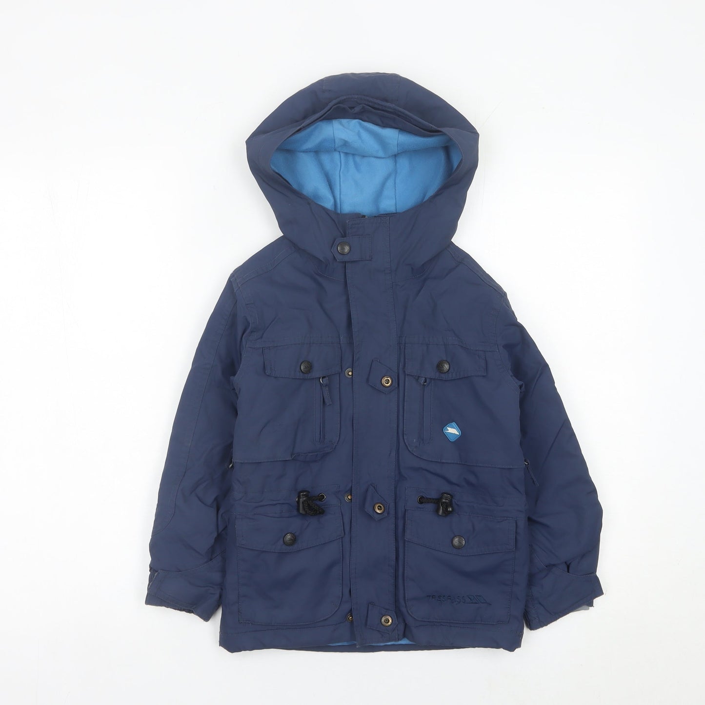 Trespass Boys Blue Parka Coat 4 Years Hooded Waterproof Winter Jacket