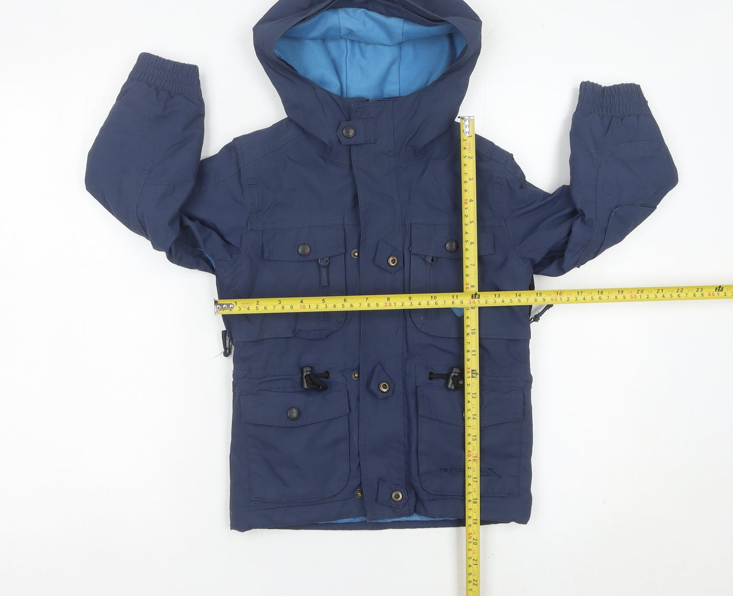 Trespass Boys Blue Parka Coat 4 Years Hooded Waterproof Winter Jacket
