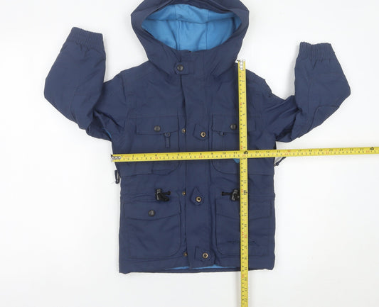 Trespass Boys Blue Parka Coat 4 Years Hooded Waterproof Winter Jacket