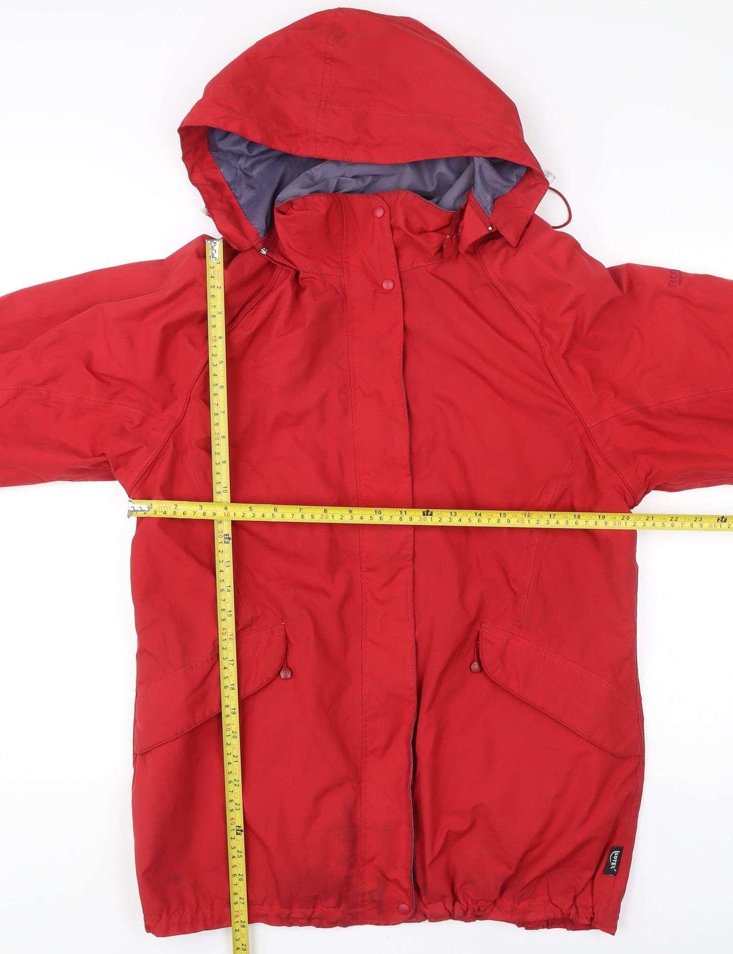 Regatta Women’s Red Waterproof Hooded Rain Coat Jacket UK 14