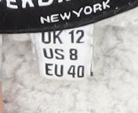 Superdry Womens Grey Hoodie UK 12 Pullover Cowl Neck Logo Sweatshirt