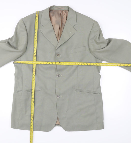 Remus Uomo Men’s Grey 44 Blazer Jacket Single Breasted Notch Lapel