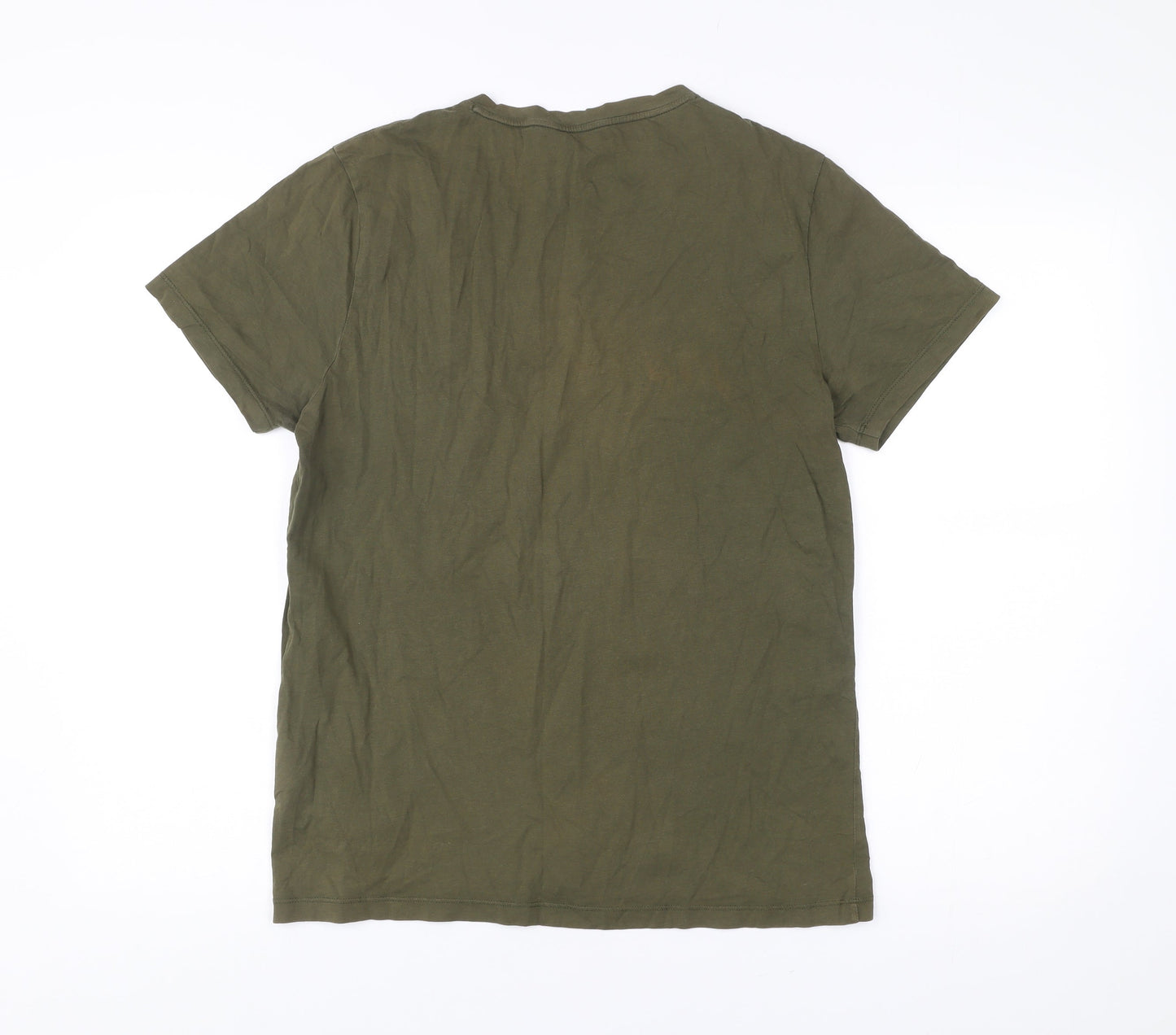 Hugo Boss Men's Green Cotton Jersey Logo T-Shirt Size L Regular Fit