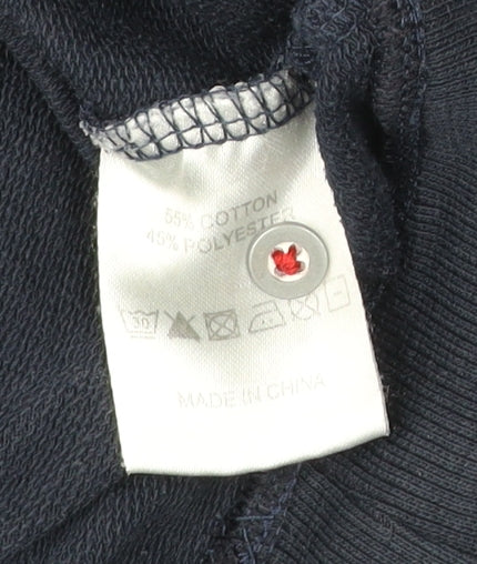 Firetrap Men’s Blue 3XL Pullover Hoodie with Pocket Logo