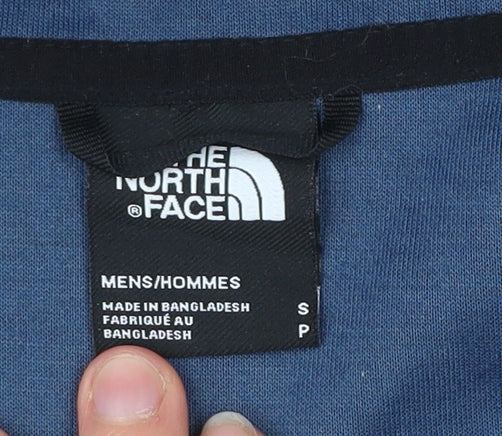 The North Face Mens Blue Small 1/2 Zip Hoodie Outdoor Polyester