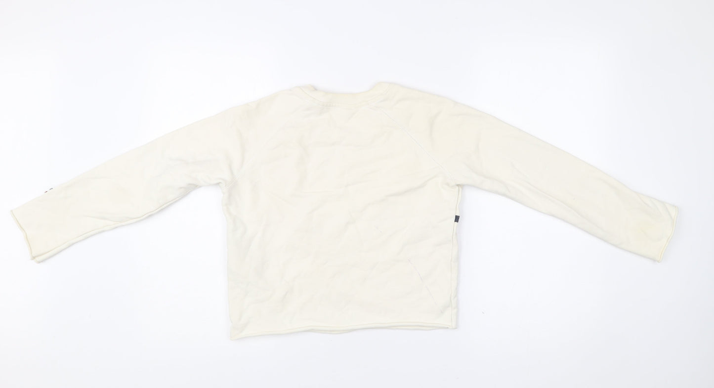 Levi's Womens Ivory XS Logo Pullover Sweatshirt Cotton