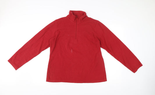 Mountain Warehouse Men’s Red Fleece Pullover Sweatshirt Size L