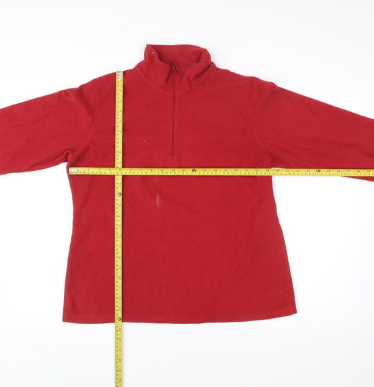 Mountain Warehouse Men’s Red Fleece Pullover Sweatshirt Size L