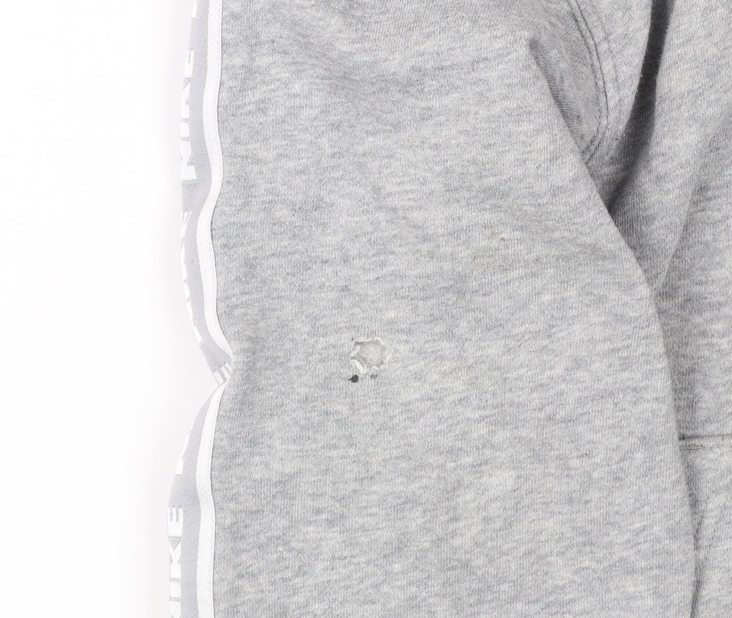 Nike Men’s Grey Pullover Hoodie Small Logo Tape Sportswear