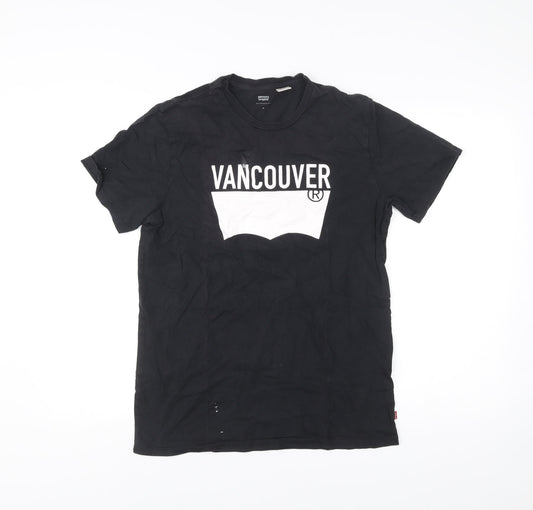 Levi's Men's Black Vancouver Graphic Print T-Shirt Size M