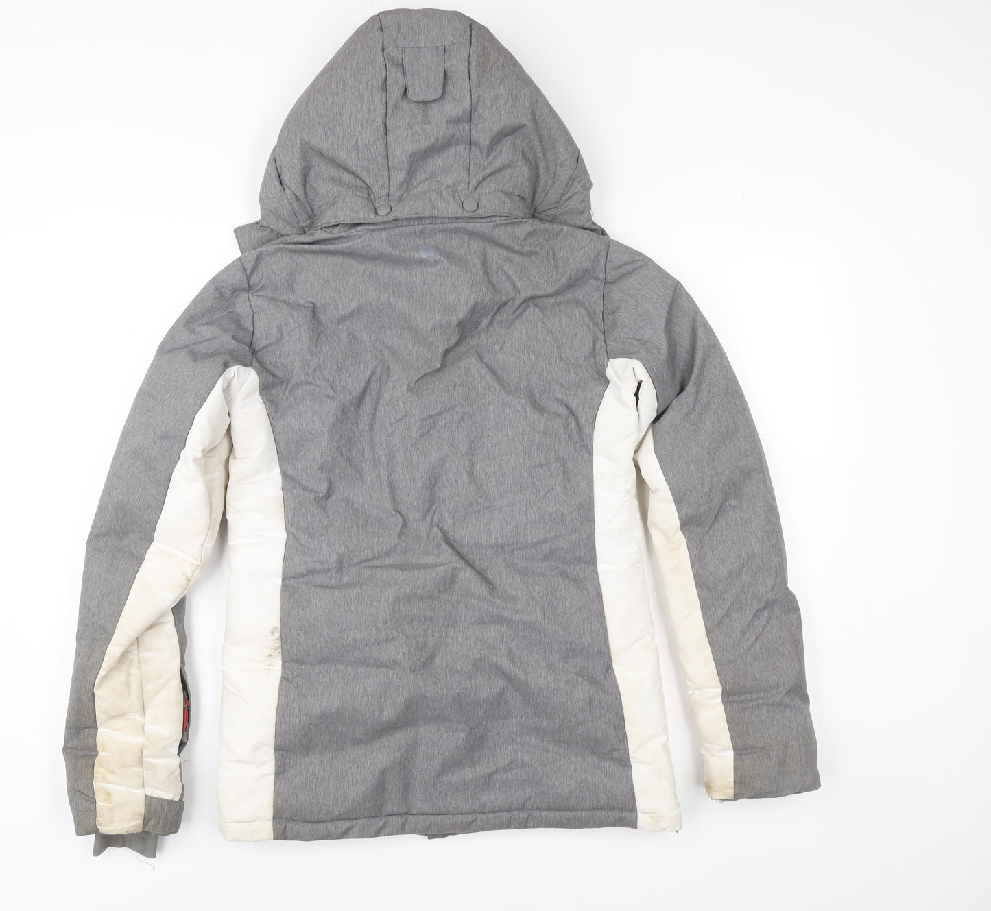 Mountain Warehouse Girls Grey Ivory Ski Jacket Coat 13 Years Hooded Winter