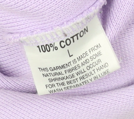 Gleneagles Men’s Purple Cotton Sweatshirt L Vintage Embroidered Logo Pullover