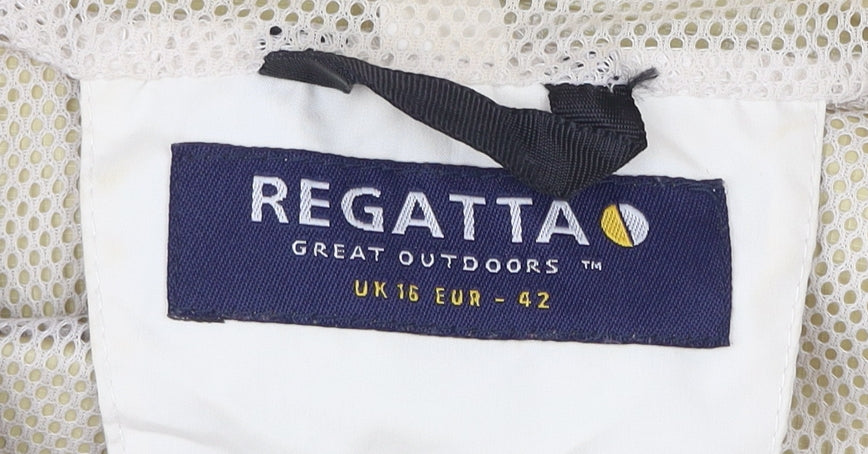 Regatta Women’s Beige Hooded Waterproof Rain Coat Jacket UK16