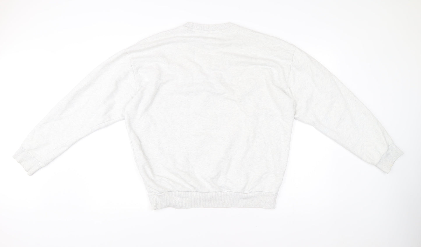 Reebok Mens Grey Sweatshirt Pullover Logo Crew Neck Size M