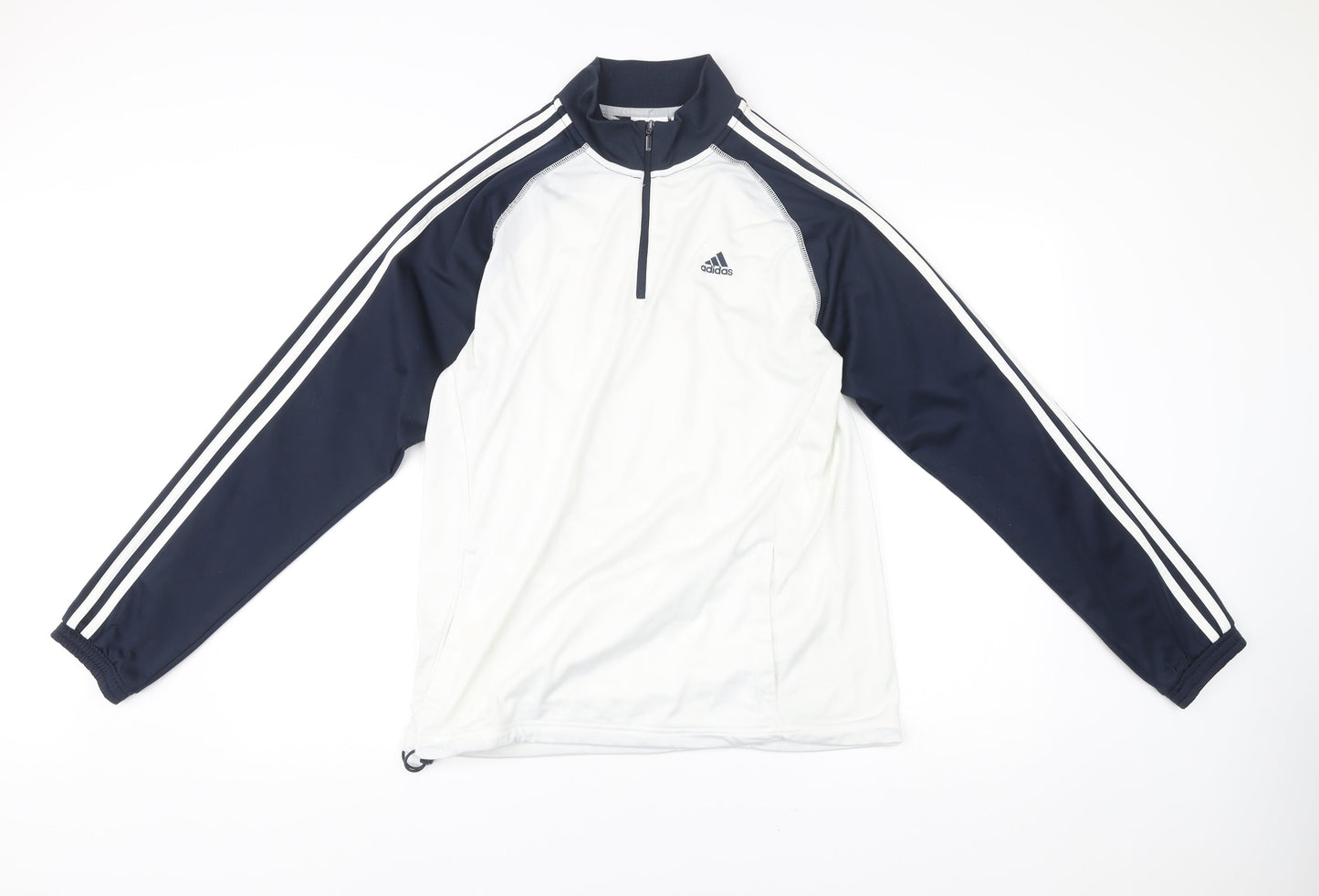 Adidas Men’s White Blue 1/2 Zip Sports Sweatshirt Size M Clima365