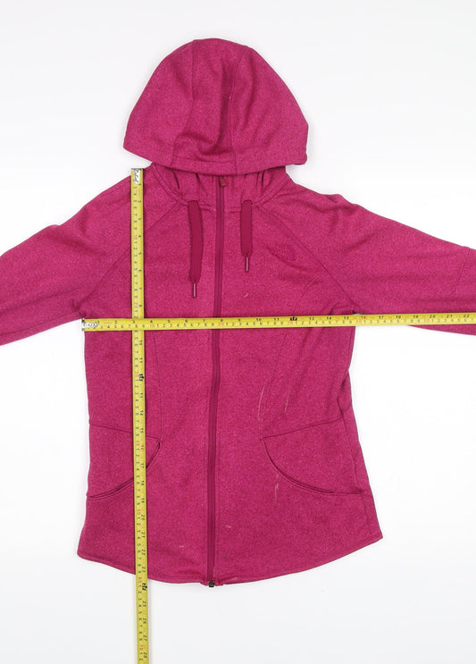 The North Face Womens Pink Polyester Full Zip Hoodie Size M