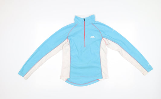Trespass Women’s Blue Fleece Sweatshirt XXS 1/2 Zip Outdoor Hiking Top