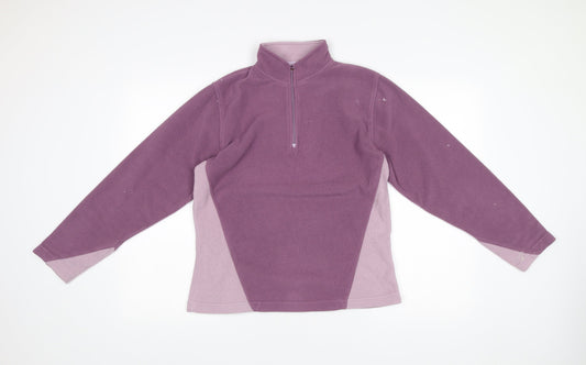 Peter Storm Womens Purple Size 14 1/4 Zip Fleece Sweatshirt
