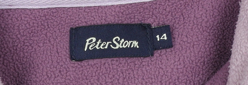 Peter Storm Womens Purple Size 14 1/4 Zip Fleece Sweatshirt