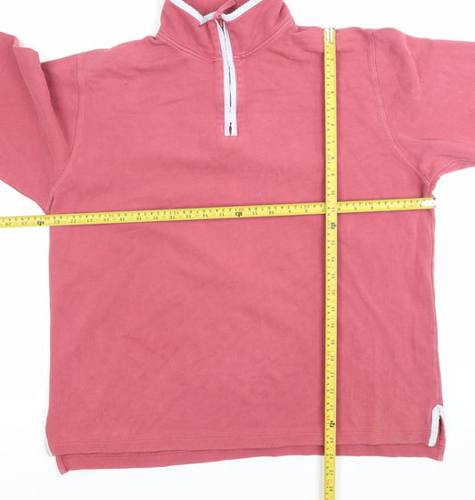 Boden Women’s Pink Cotton 1/4 Zip Sweatshirt Size M