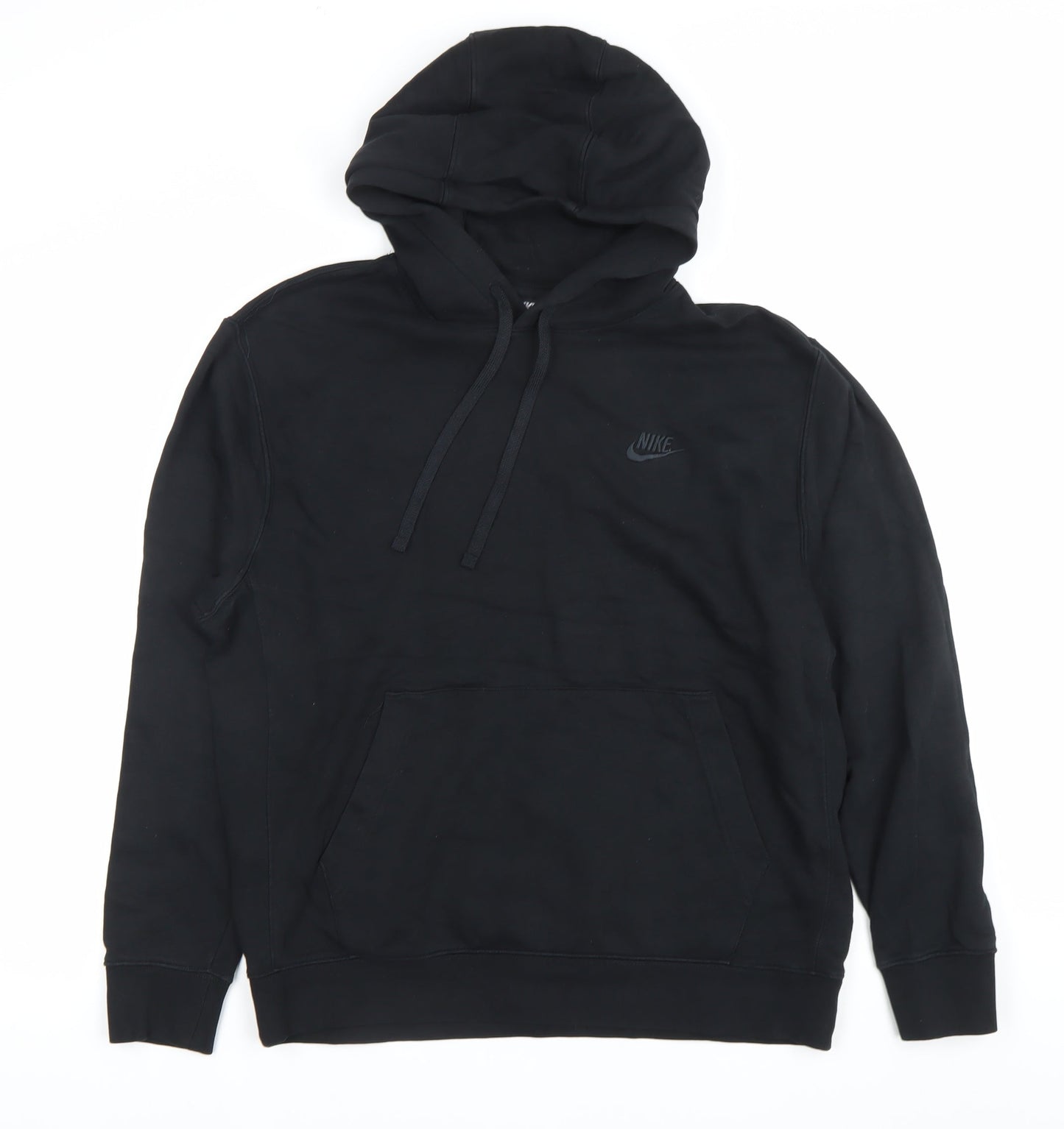 Nike Unisex Adults Black Pullover Hoodie L Logo Sportswear