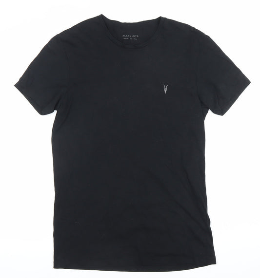 AllSaints Men’s Black Medium Tonic Crew Neck Cotton T-Shirt