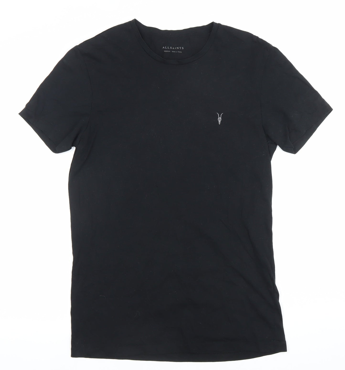 AllSaints Men’s Black Medium Tonic Crew Neck Cotton T-Shirt
