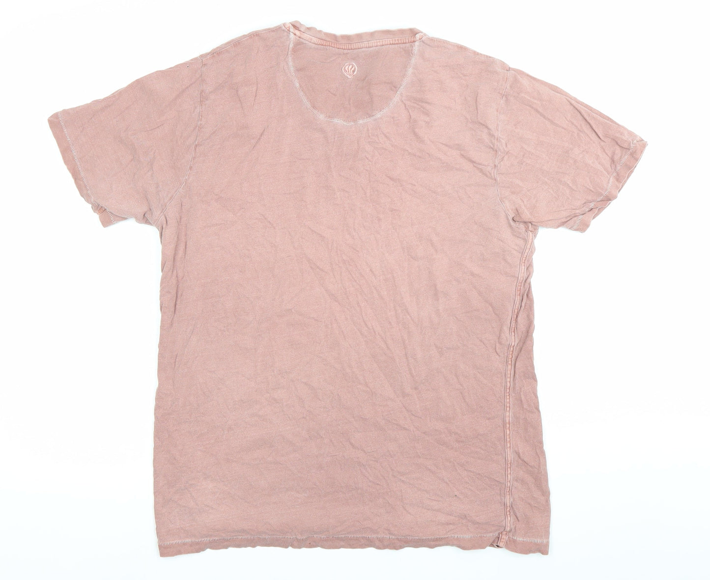 FatFace Men’s Pink Graphic Print T-Shirt Size L Cotton Crew Neck