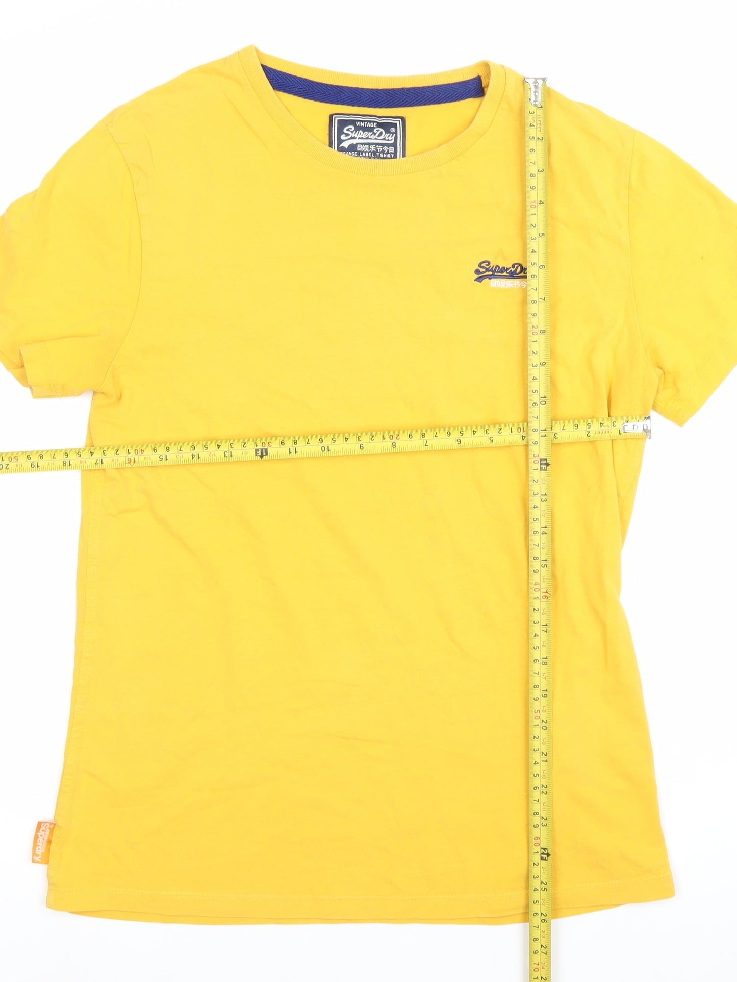 Superdry Men's Yellow Medium Vintage Logo Crew Neck T-Shirt