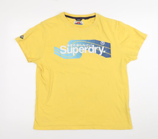 Superdry Women’s Yellow 2XL Basic Short Sleeve T-Shirt