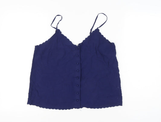 Superdry Womens Blue Size 14 Camisole Tank Top Spaghetti Strap