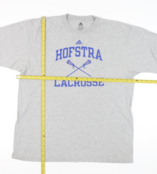 Adidas Men’s Grey Hofstra Lacrosse Graphic T-Shirt Size L