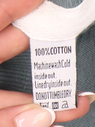 Superdry Women’s Blue Sweatshirt S Cotton Logo Print Crew Neck