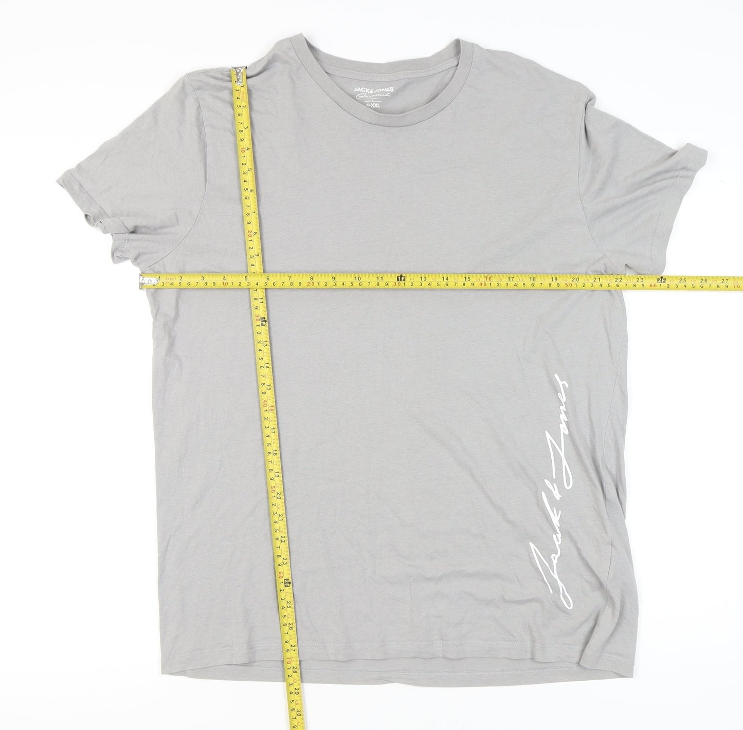 Jack & Jones Men's Grey 2XL Crew Neck Short Sleeve T-Shirt