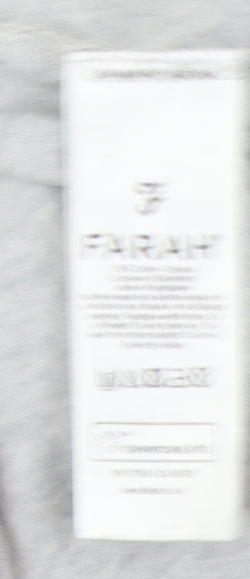 Farah Men's Grey XL Cotton Crew Neck Short Sleeve T-Shirt