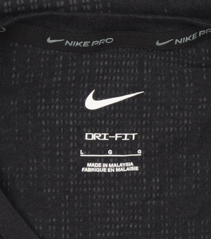 Nike Men's Black L Dri-FIT Pro Short Sleeve Athletic T-Shirt