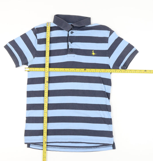 Jack Wills Men’s Blue Striped Polo Shirt XS Cotton Preppy Casual