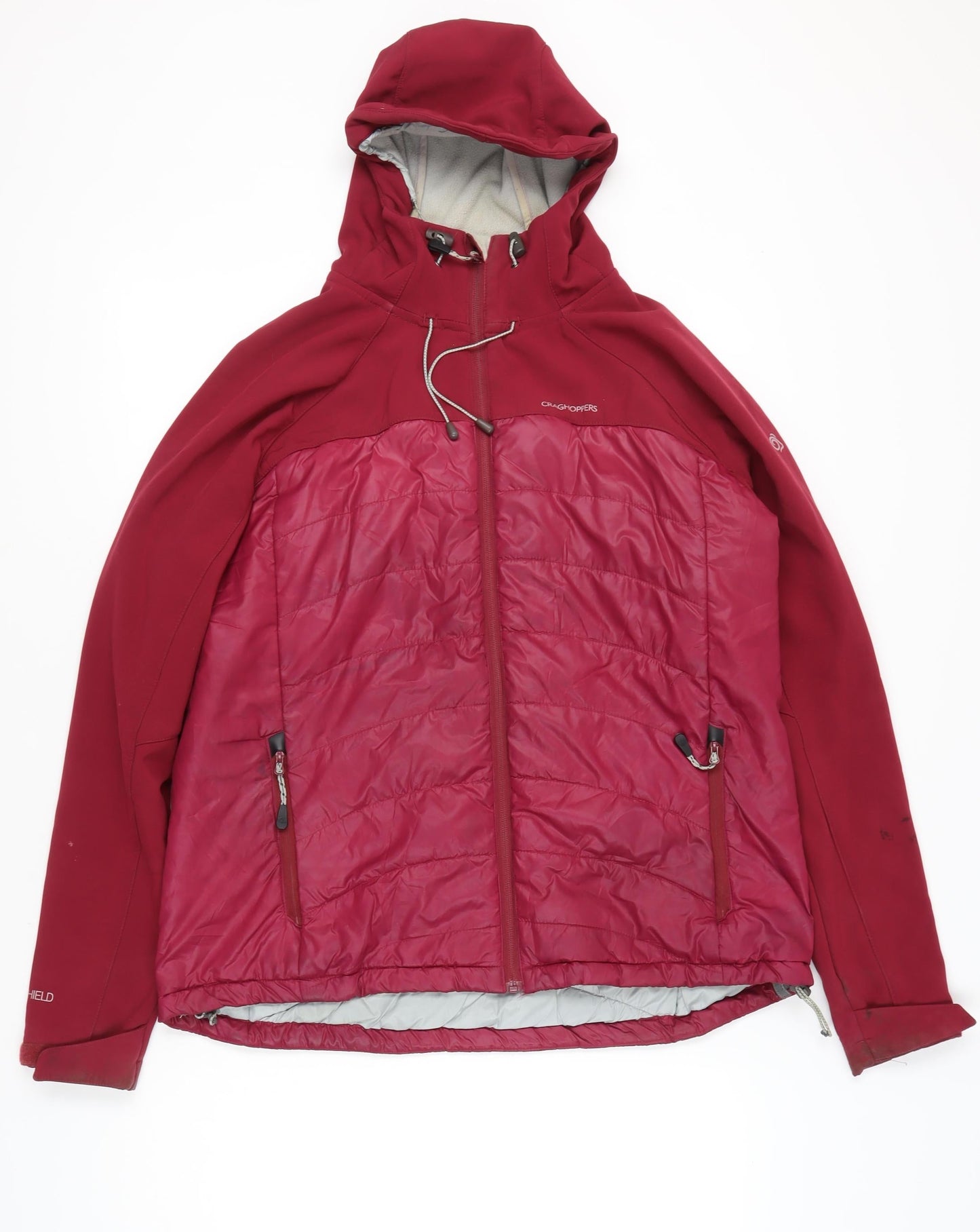 Craghoppers Womens Red Hooded Puffer Jacket UK 20 Regular Fit