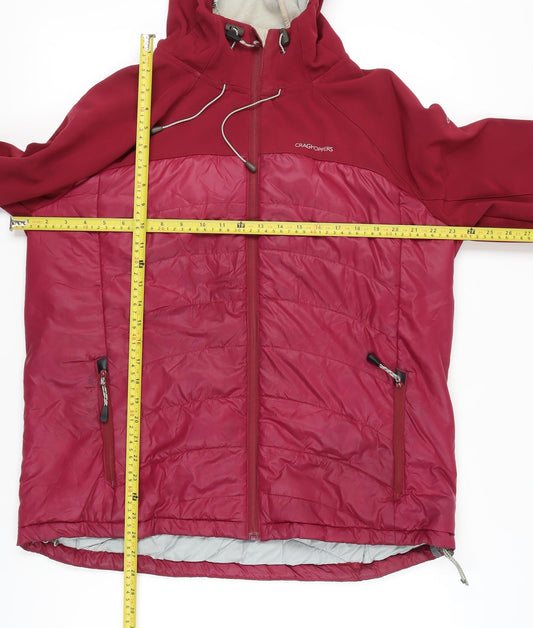 Craghoppers Womens Red Hooded Puffer Jacket UK 20 Regular Fit