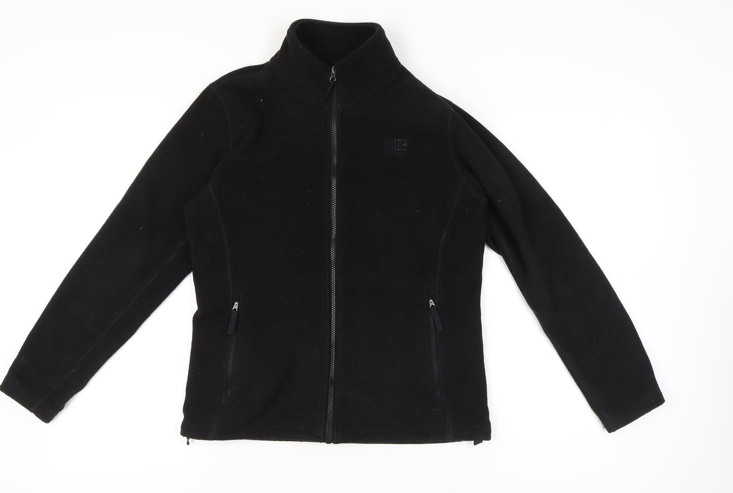 Karrimor Womens Black Fleece Jacket Size 10 Full Zip Pockets
