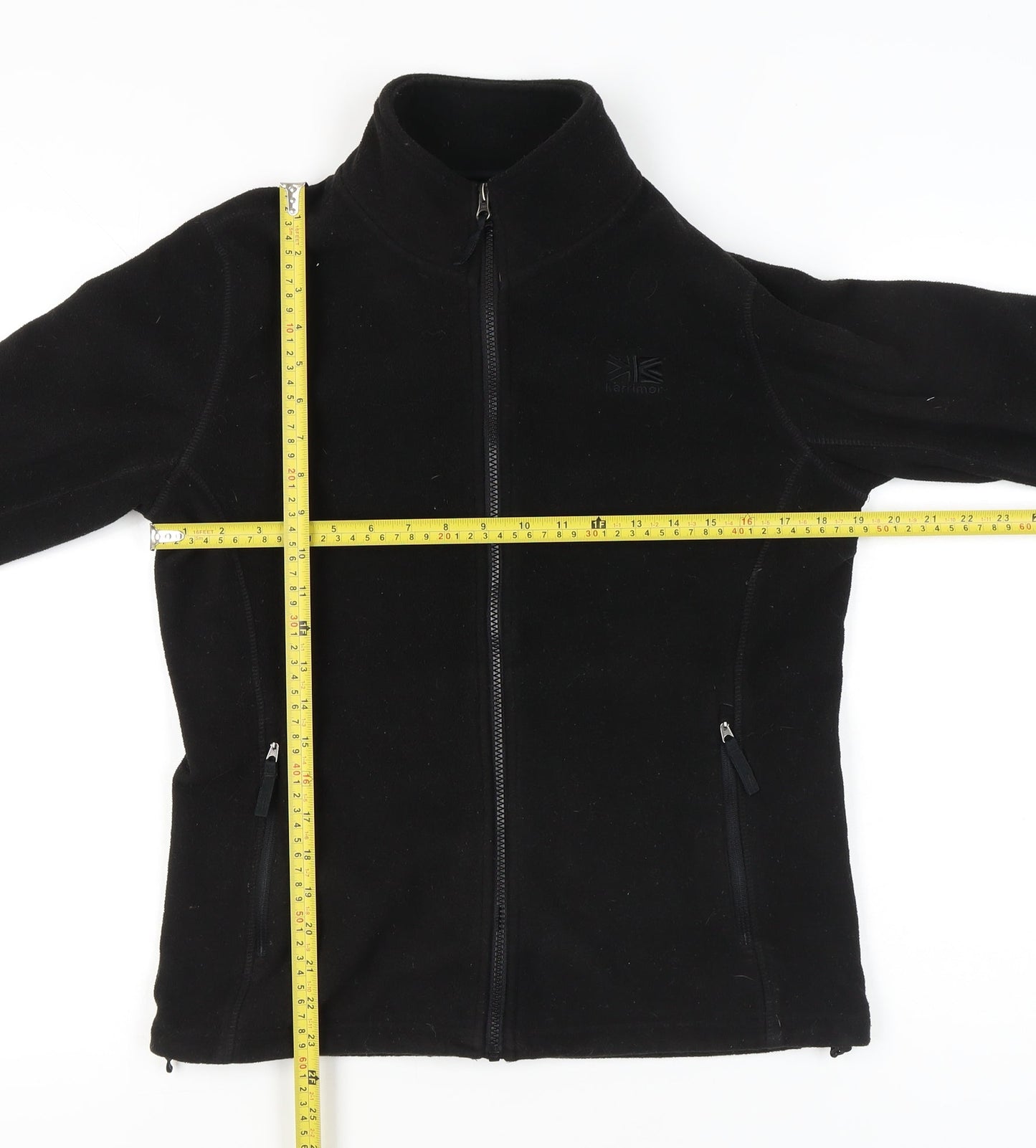 Karrimor Womens Black Fleece Jacket Size 10 Full Zip Pockets
