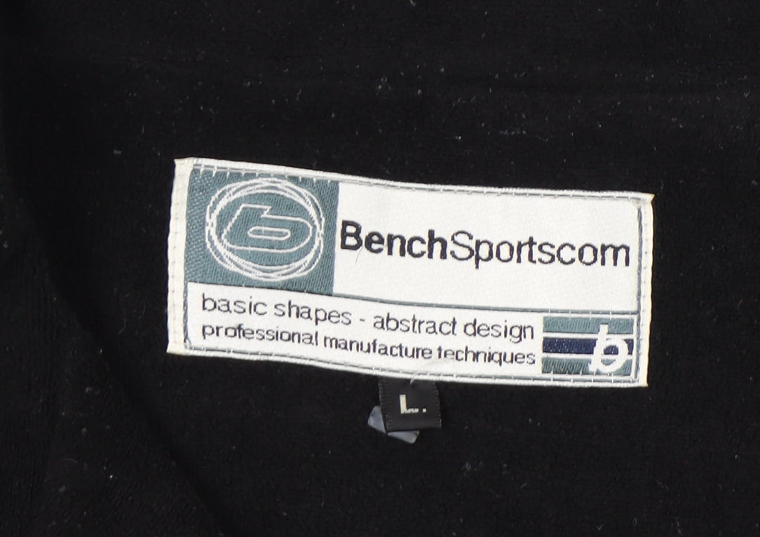 Bench Men's Blue Waistcoat Vest L Full Zip Pockets Casual