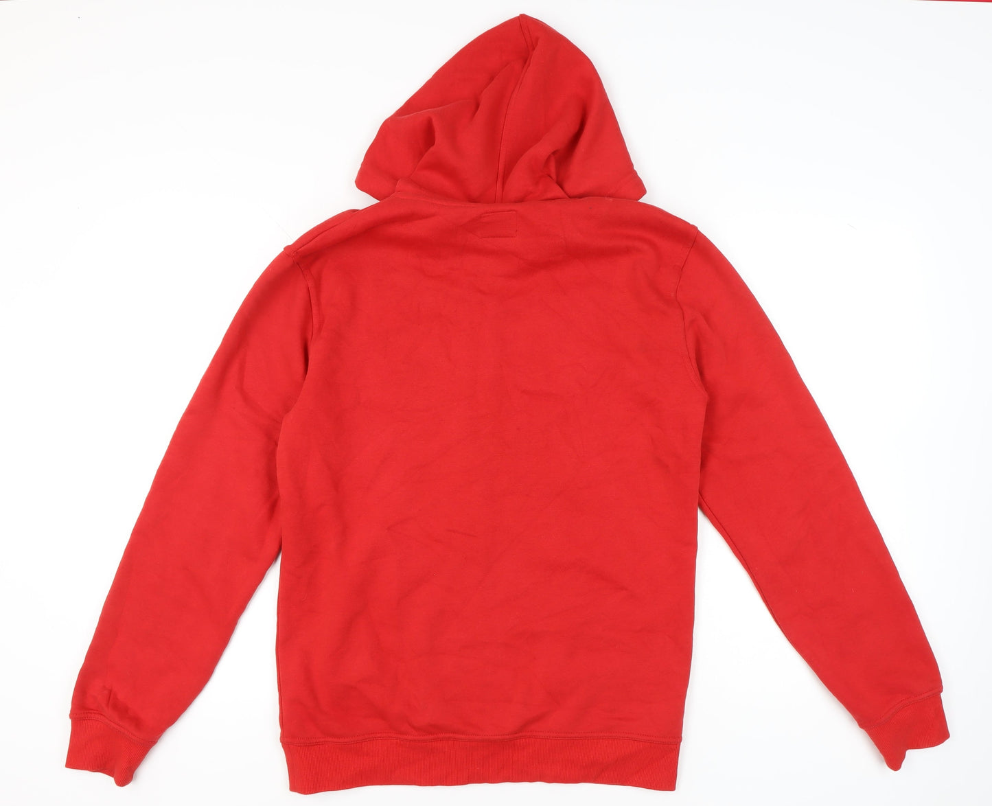 Quiksilver Men’s Red Full Zip Hoodie M Graphic Print Sportswear